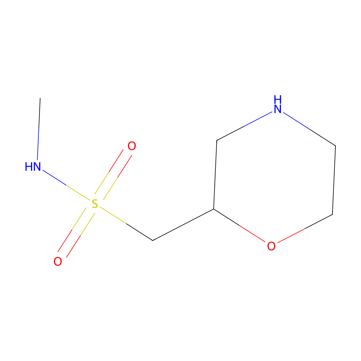 N-Methyl-1-(morpholin-2-yl)methanesulfonamide molecular structure, CAS 1849320-63-3