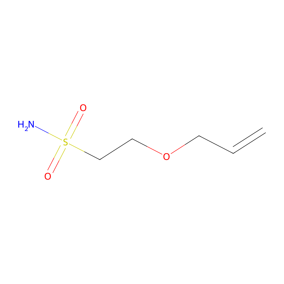 2-(Prop-2-en-1-yloxy)ethane-1-sulfonamide molecular structure, CAS 1849323-44-9
