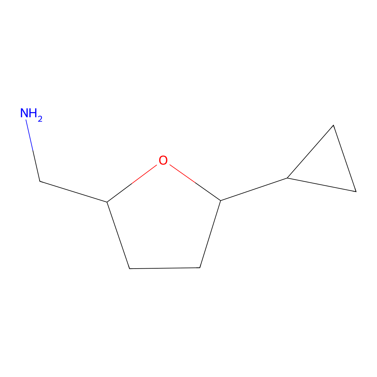 (5-Cyclopropyloxolan-2-yl)methanamine molecular structure, CAS 1849323-79-0