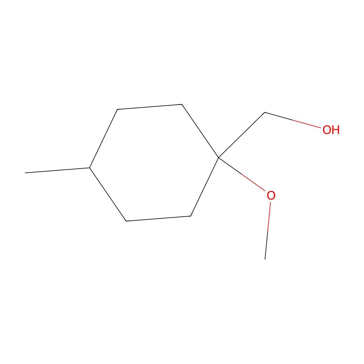 (1-Methoxy-4-methylcyclohexyl)methanol molecular structure, CAS 1849327-61-2