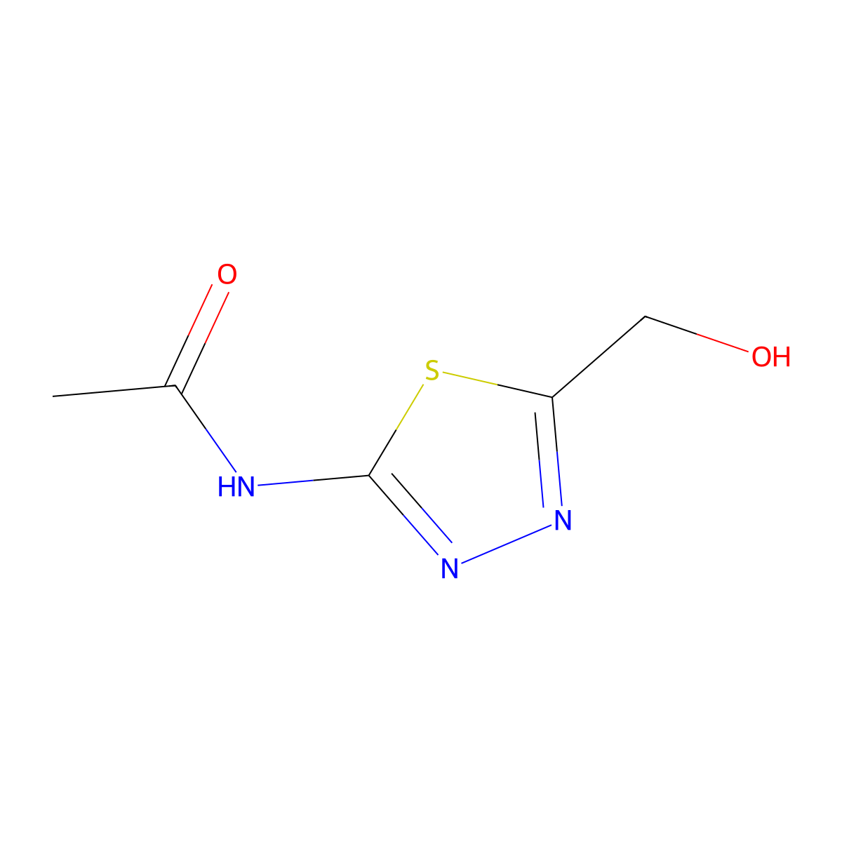 N-(5-(hydroxymethyl)-1,3,4-thiadiazol-2-yl)acetamide molecular structure, CAS 1849328-21-7