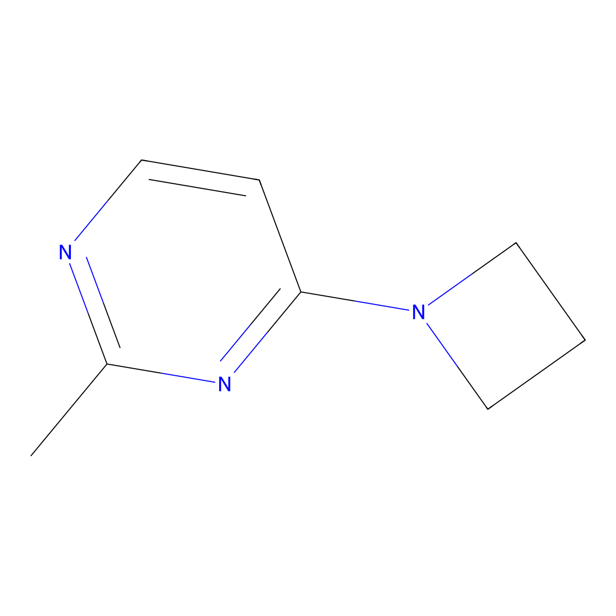 4-(Azetidin-1-yl)-2-methylpyrimidine molecular structure, CAS 1849328-98-8