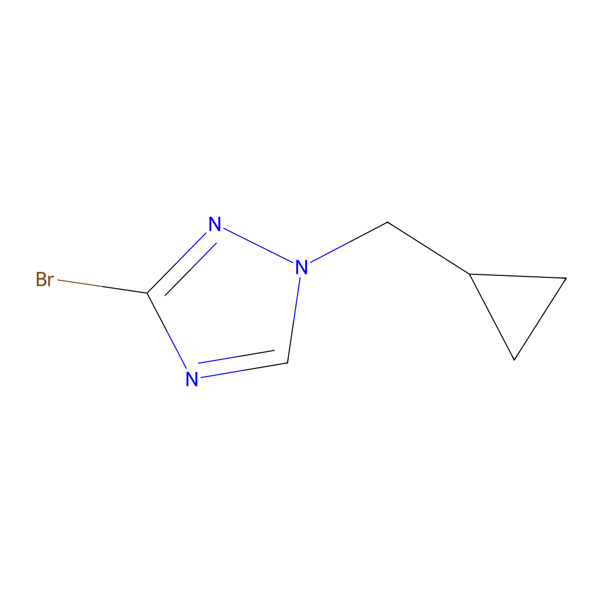 3-bromo-1-(cyclopropylmethyl)-1H-1,2,4-triazole molecular structure, CAS 1849334-21-9