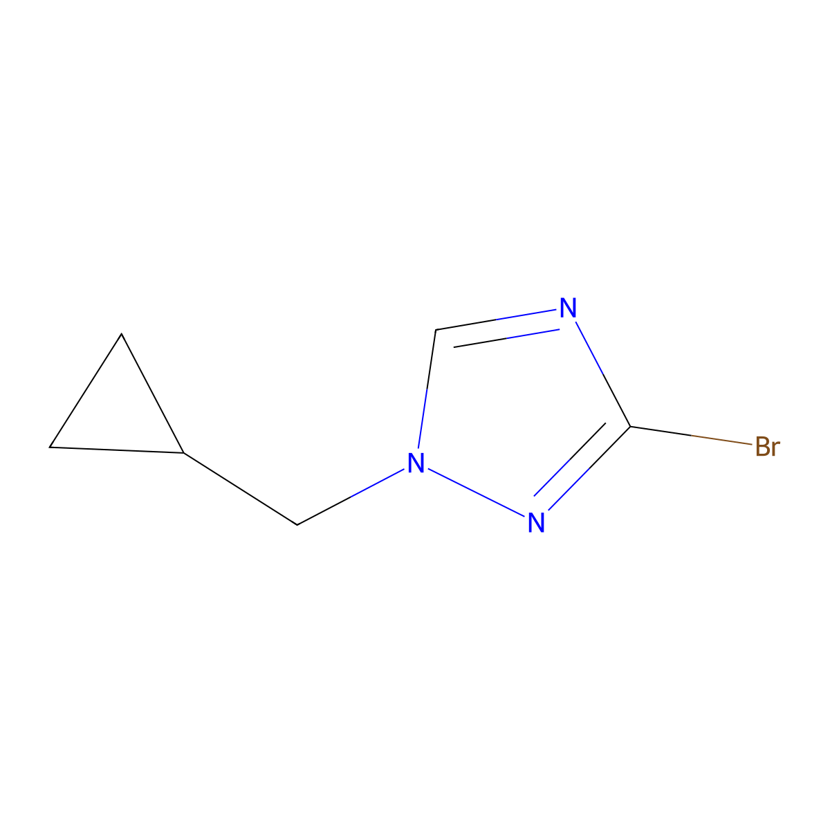 3-bromo-1-(cyclopropylmethyl)-1H-1,2,4-triazole molecular structure, CAS 1849334-21-9