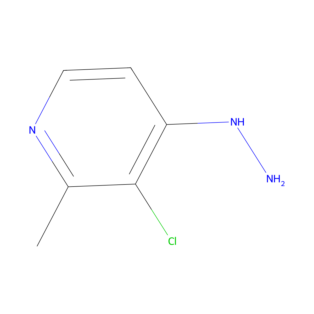 3-Chloro-4-hydrazinyl-2-methylpyridine molecular structure, CAS 1849336-86-2