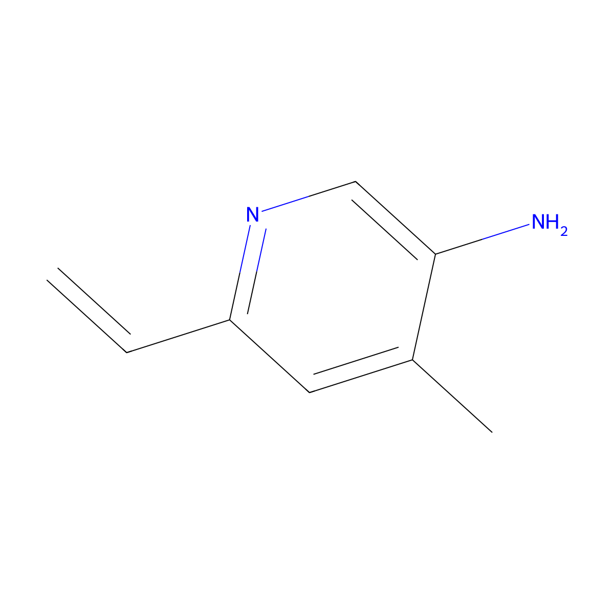 6-Ethenyl-4-methylpyridin-3-amine molecular structure, CAS 1849338-80-2