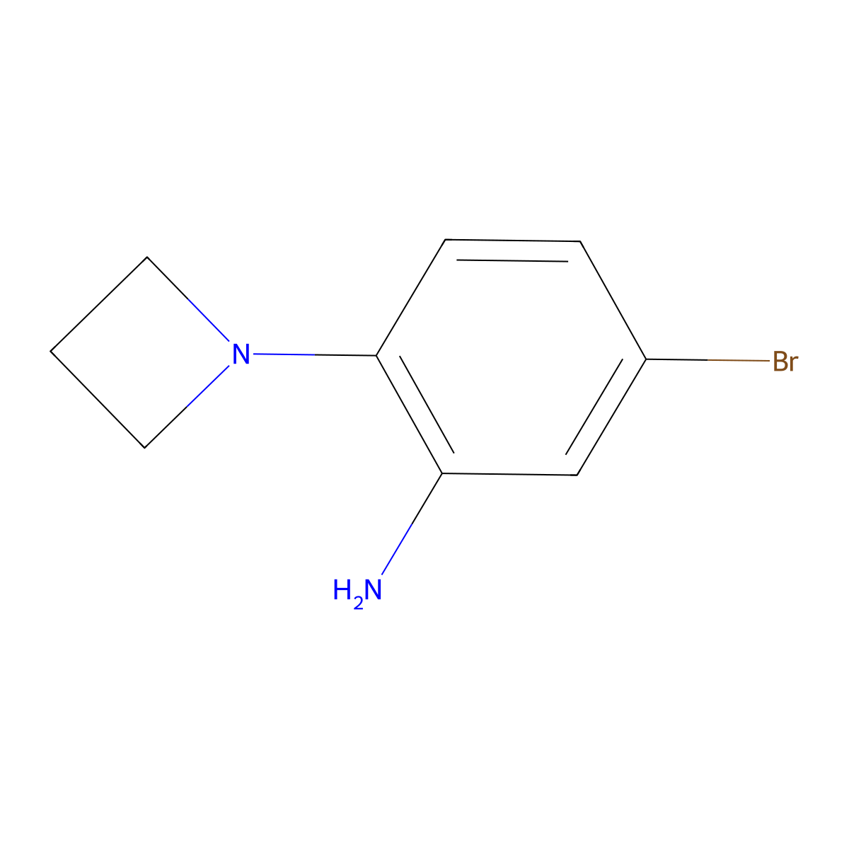 2-(Azetidin-1-YL)-5-bromoaniline molecular structure, CAS 1849343-62-9
