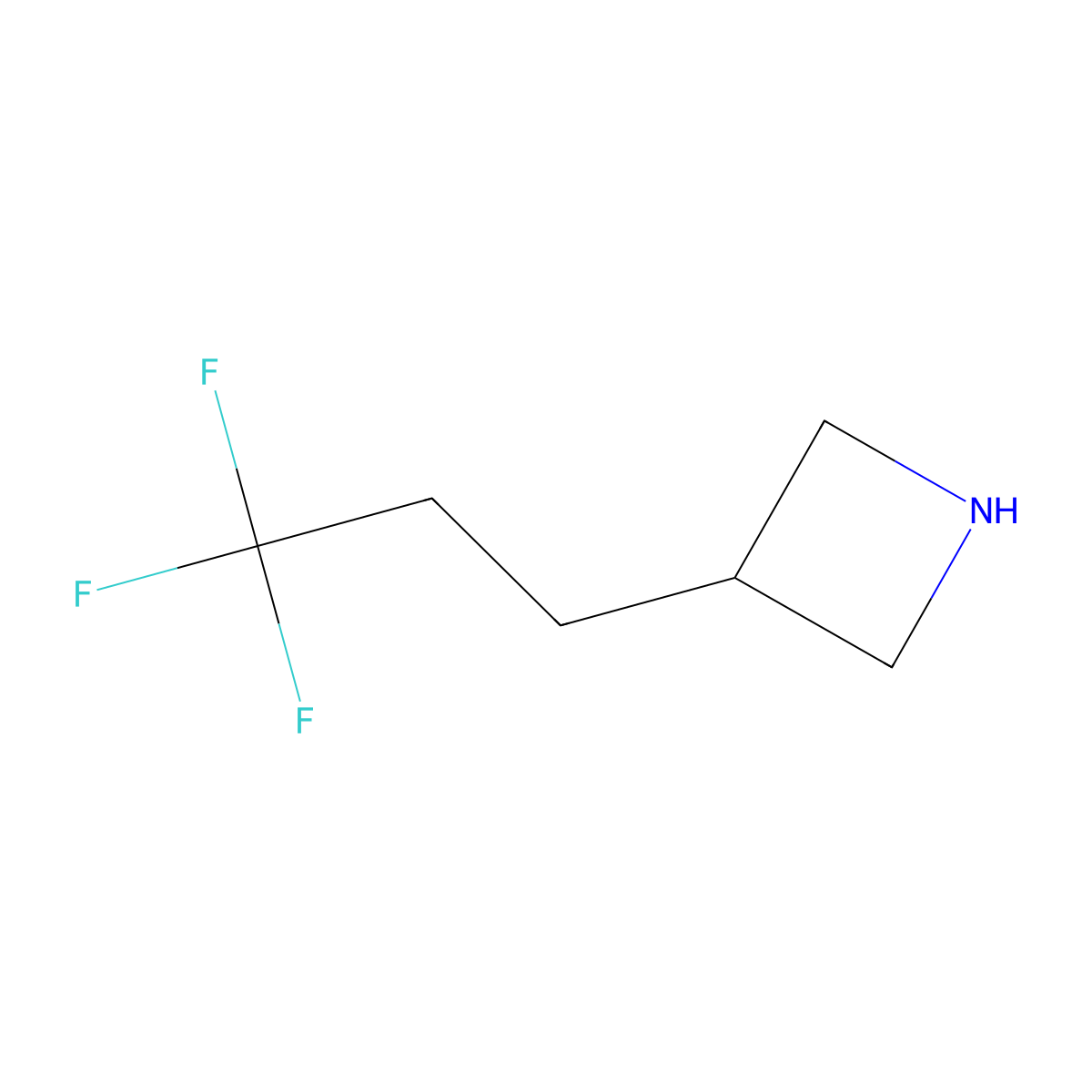 3-(3,3,3-Trifluoropropyl)azetidine molecular structure, CAS 1849346-84-4