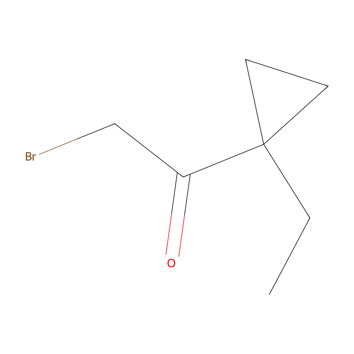 2-Bromo-1-(1-ethylcyclopropyl)ethan-1-one molecular structure, CAS 1849355-38-9