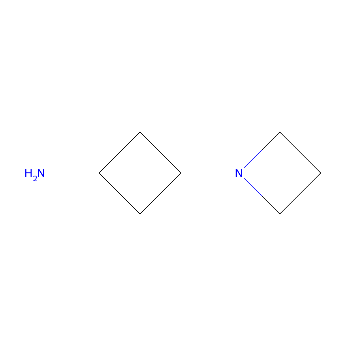 3-(Azetidin-1-yl)cyclobutan-1-amine molecular structure, CAS 1849357-43-2