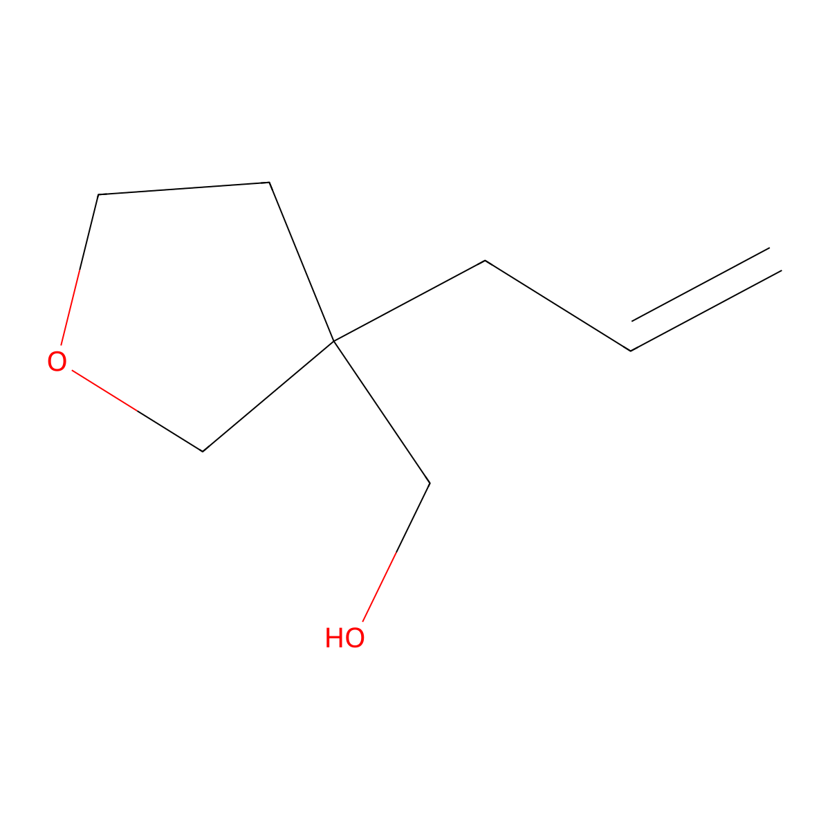 (3-Allyl-3-oxolanyl)methanol molecular structure, CAS 1849361-16-5