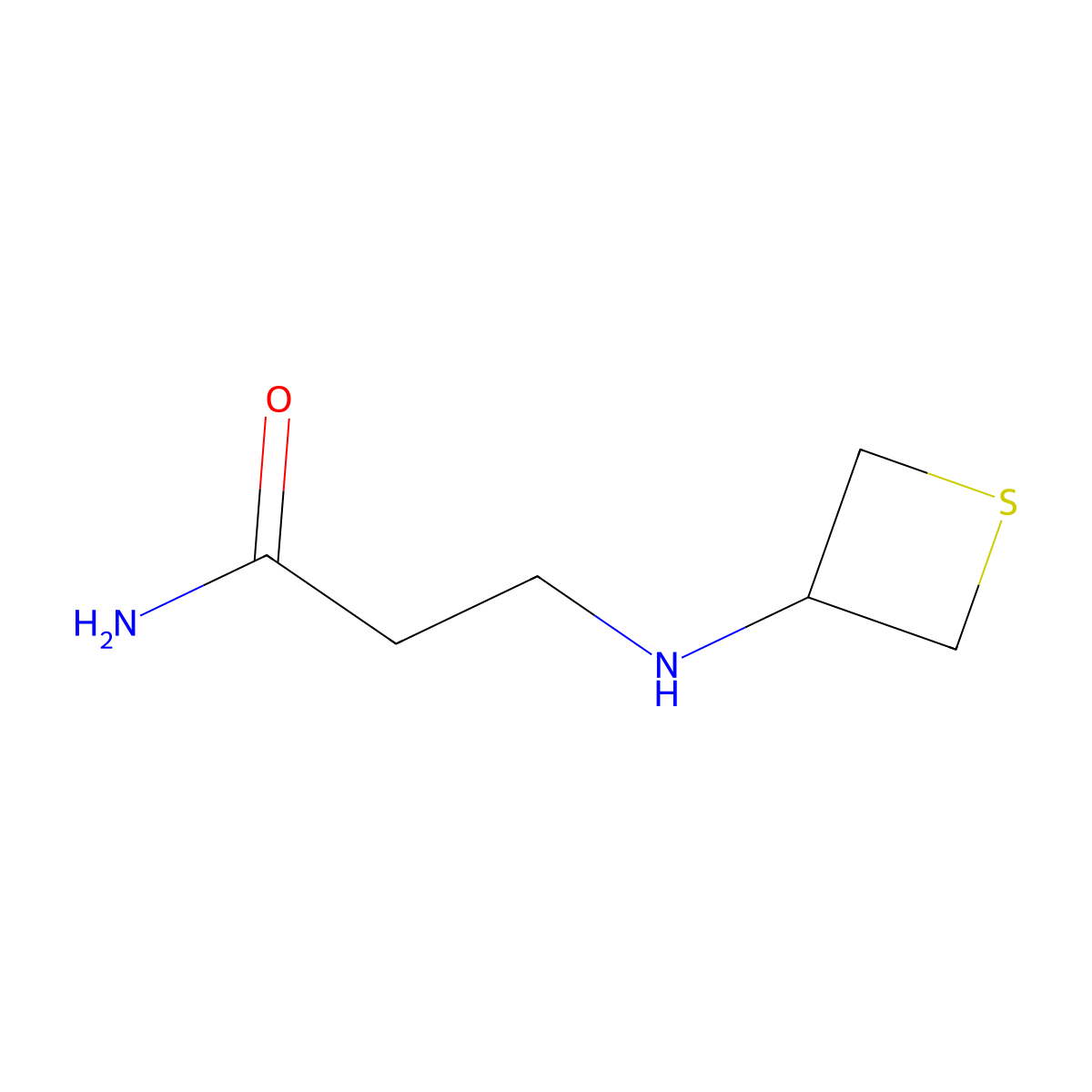3-(Thietan-3-ylamino)propanamide molecular structure, CAS 1849361-72-3