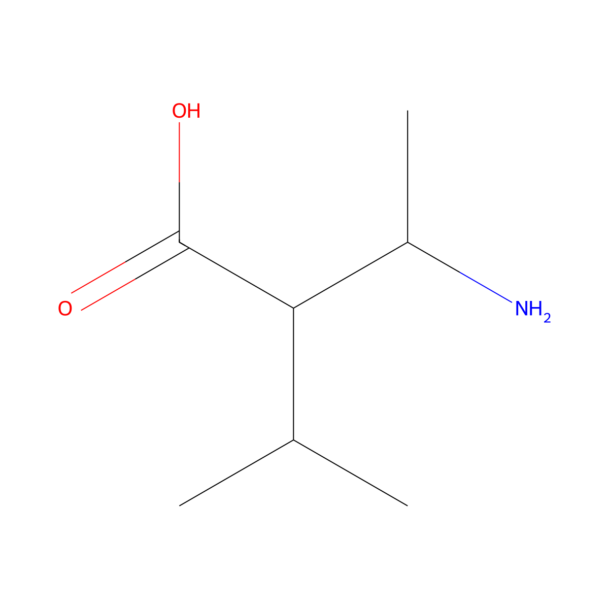 3-Amino-2-(propan-2-yl)butanoic acid molecular structure, CAS 1849363-94-5