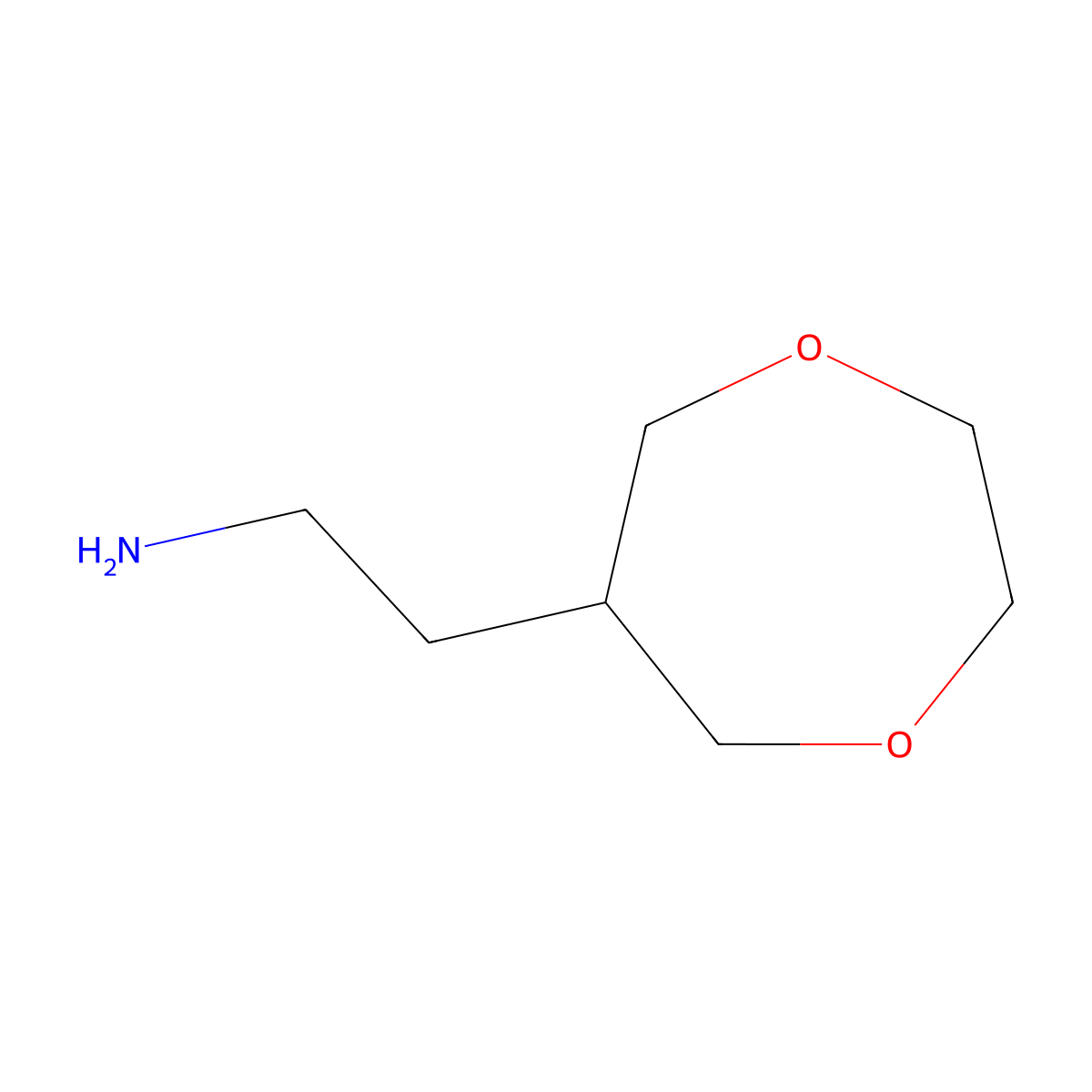 2-(1,4-Dioxepan-6-yl)ethan-1-amine molecular structure, CAS 1849364-73-3