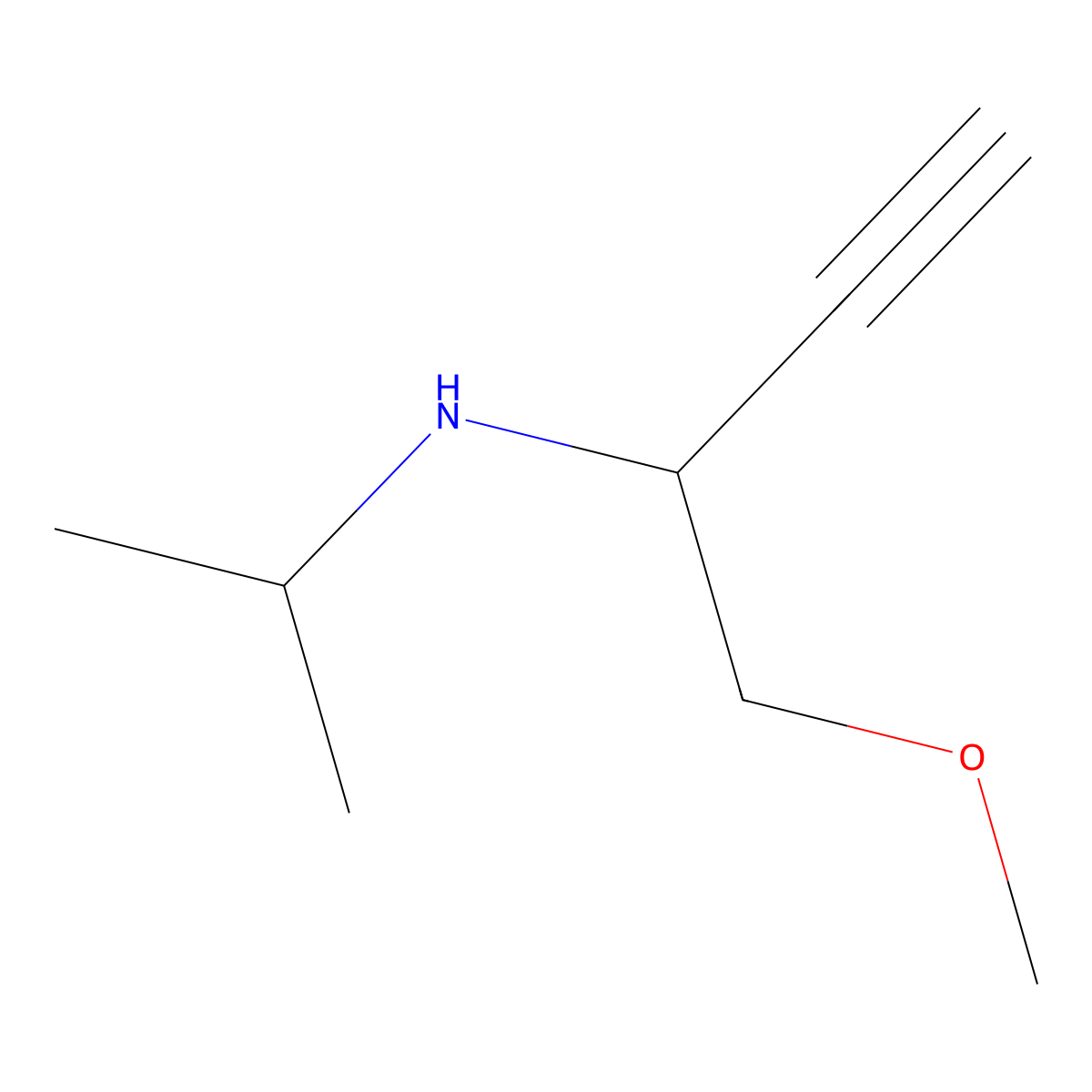 (1-Methoxybut-3-yn-2-yl)(propan-2-yl)amine molecular structure, CAS 1849367-38-9