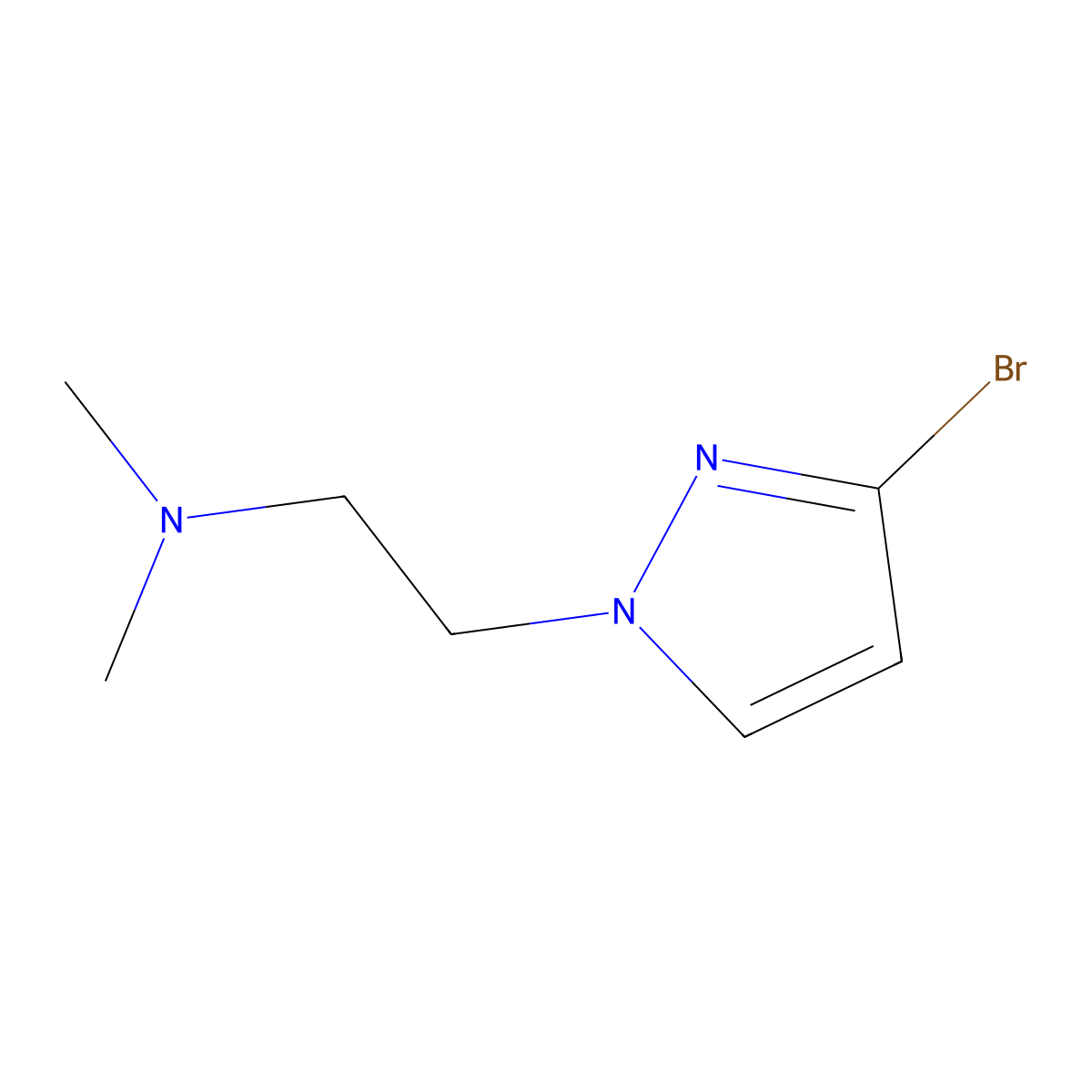 2-(3-Bromo-1-pyrazolyl)-N,N-dimethylethanamine molecular structure, CAS 1849378-82-0