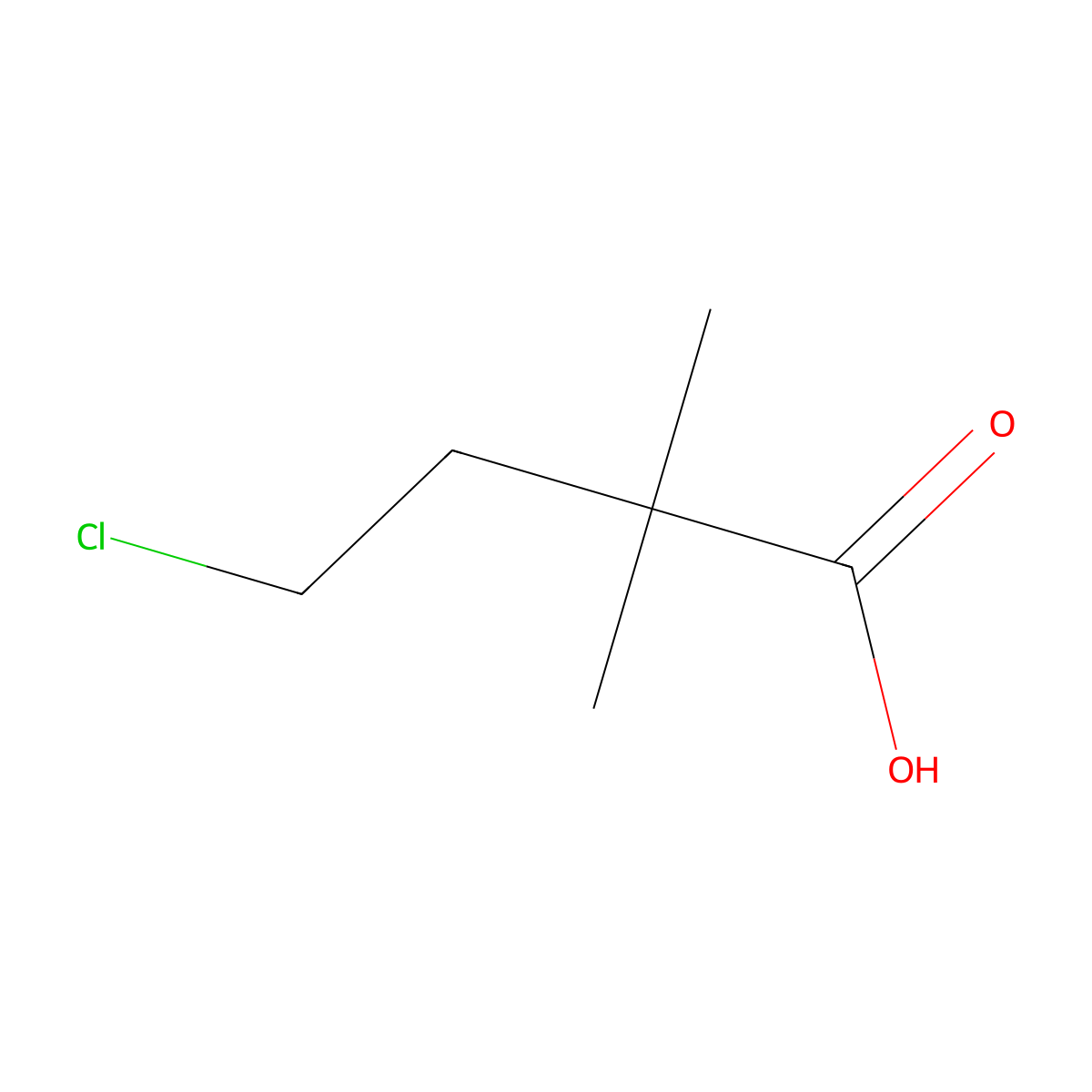 4-Chloro-2,2-dimethylbutanoic acid molecular structure, CAS 1849383-03-4