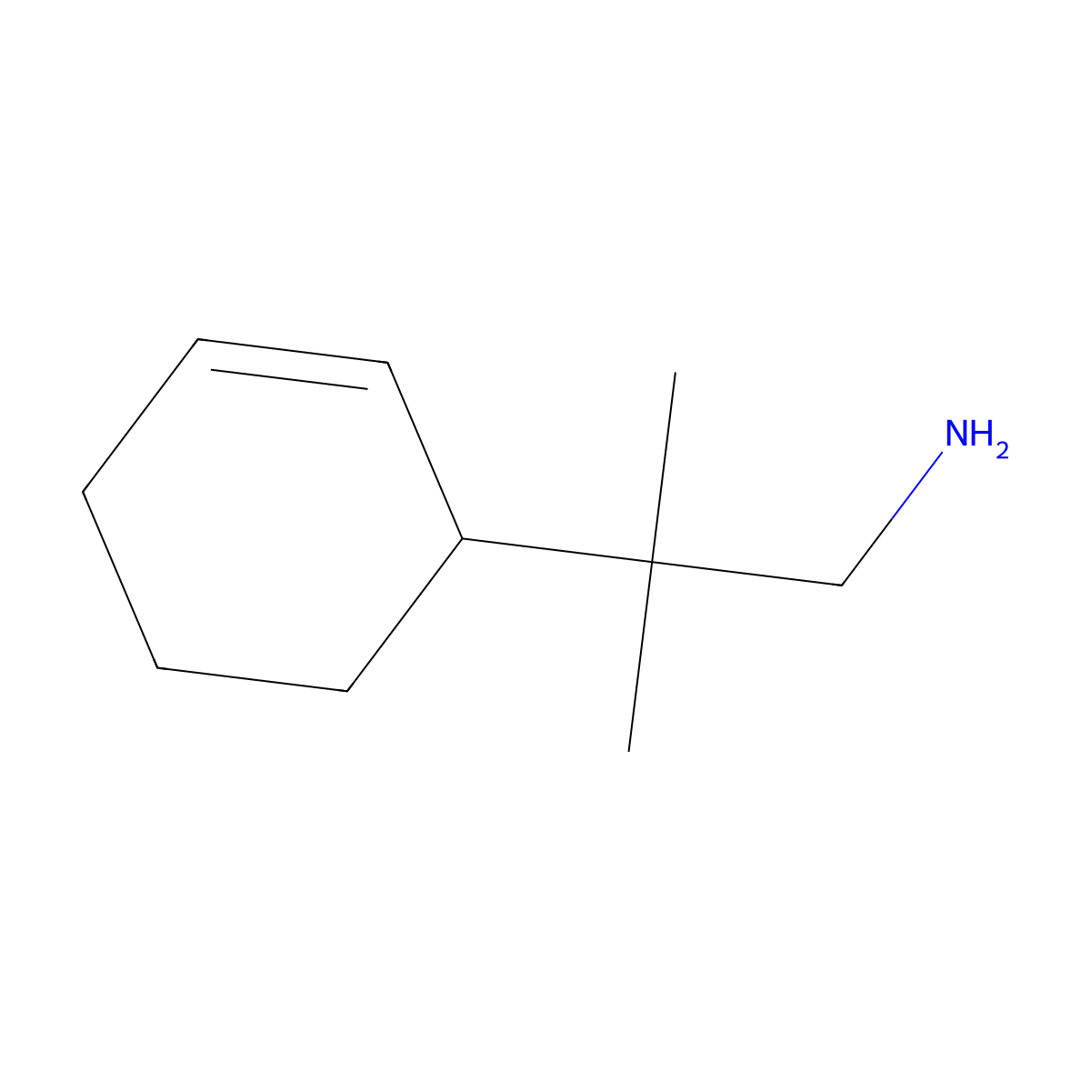 2-(Cyclohex-2-en-1-yl)-2-methylpropan-1-amine molecular structure, CAS 1849384-56-0