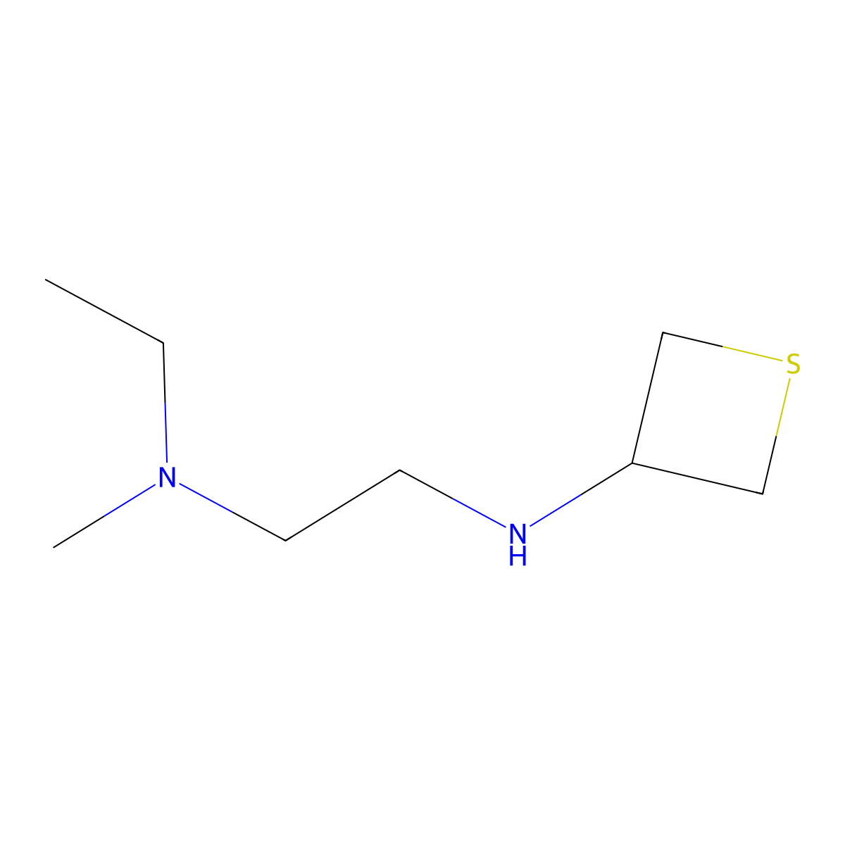 N1-Ethyl-N1-methyl-N2-(thietan-3-yl)ethane-1,2-diamine molecular structure, CAS 1849385-94-9