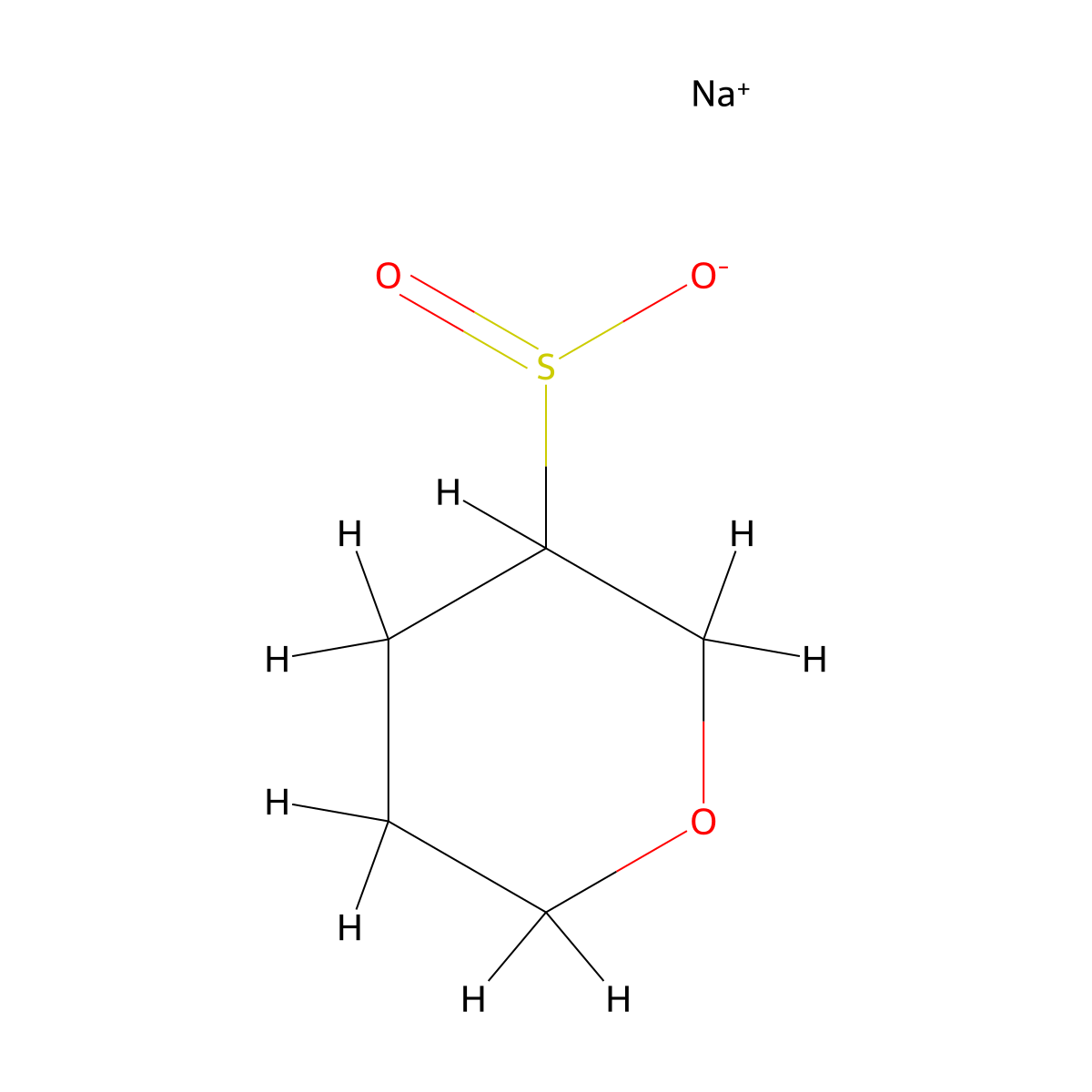 Sodium oxane-3-sulfinate molecular structure, CAS 1849387-33-2