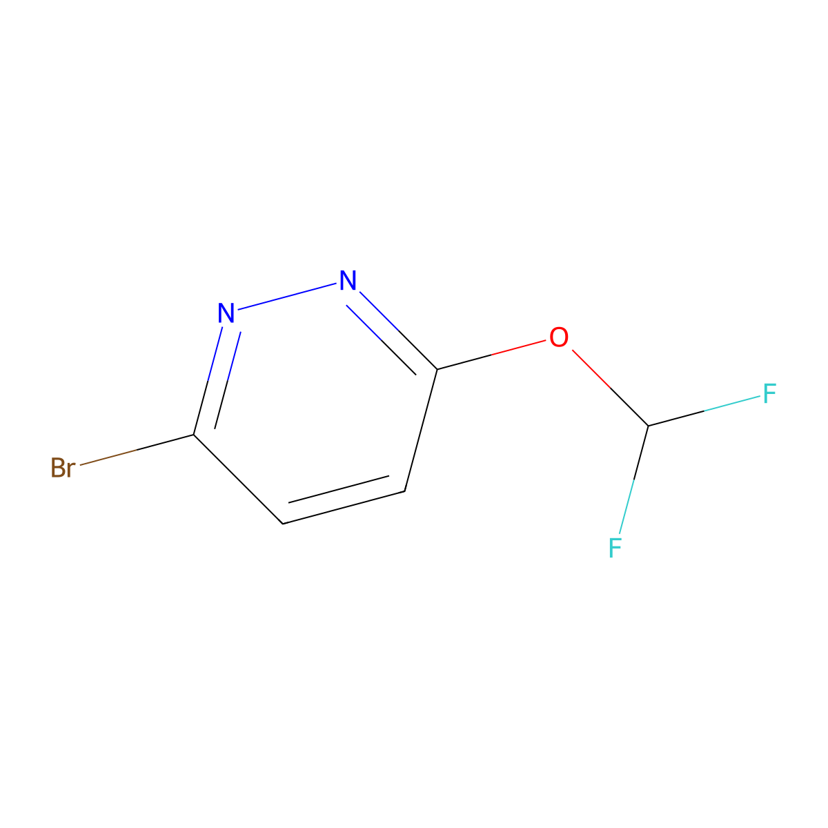 3-Bromo-6-(difluoromethoxy)pyridazine molecular structure, CAS 1849389-59-8
