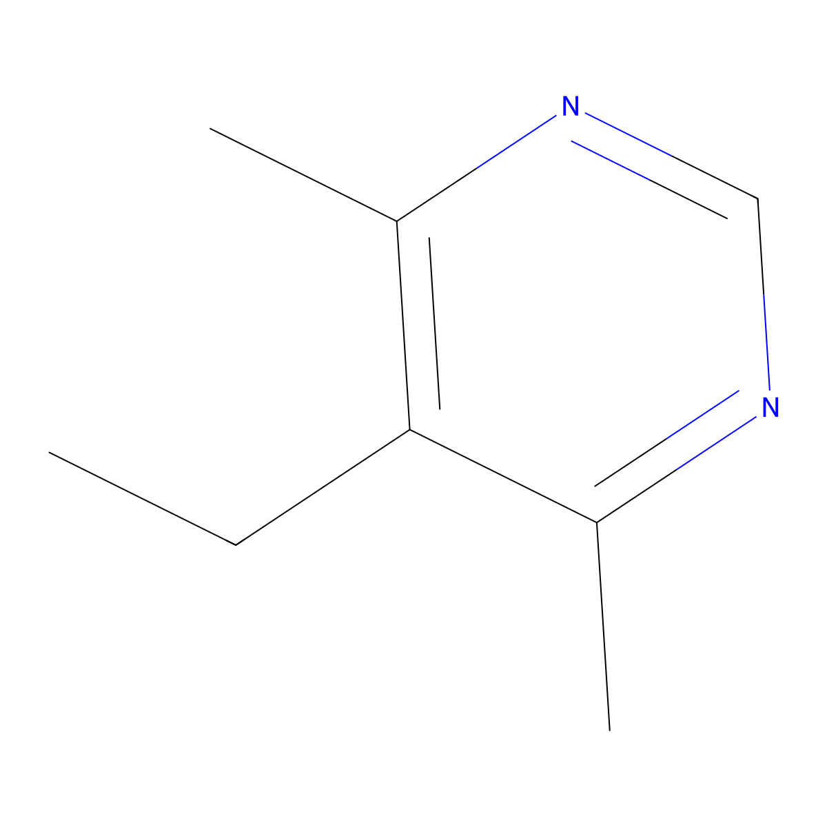 5-Ethyl-4,6-dimethylpyrimidine molecular structure, CAS 1849391-39-4
