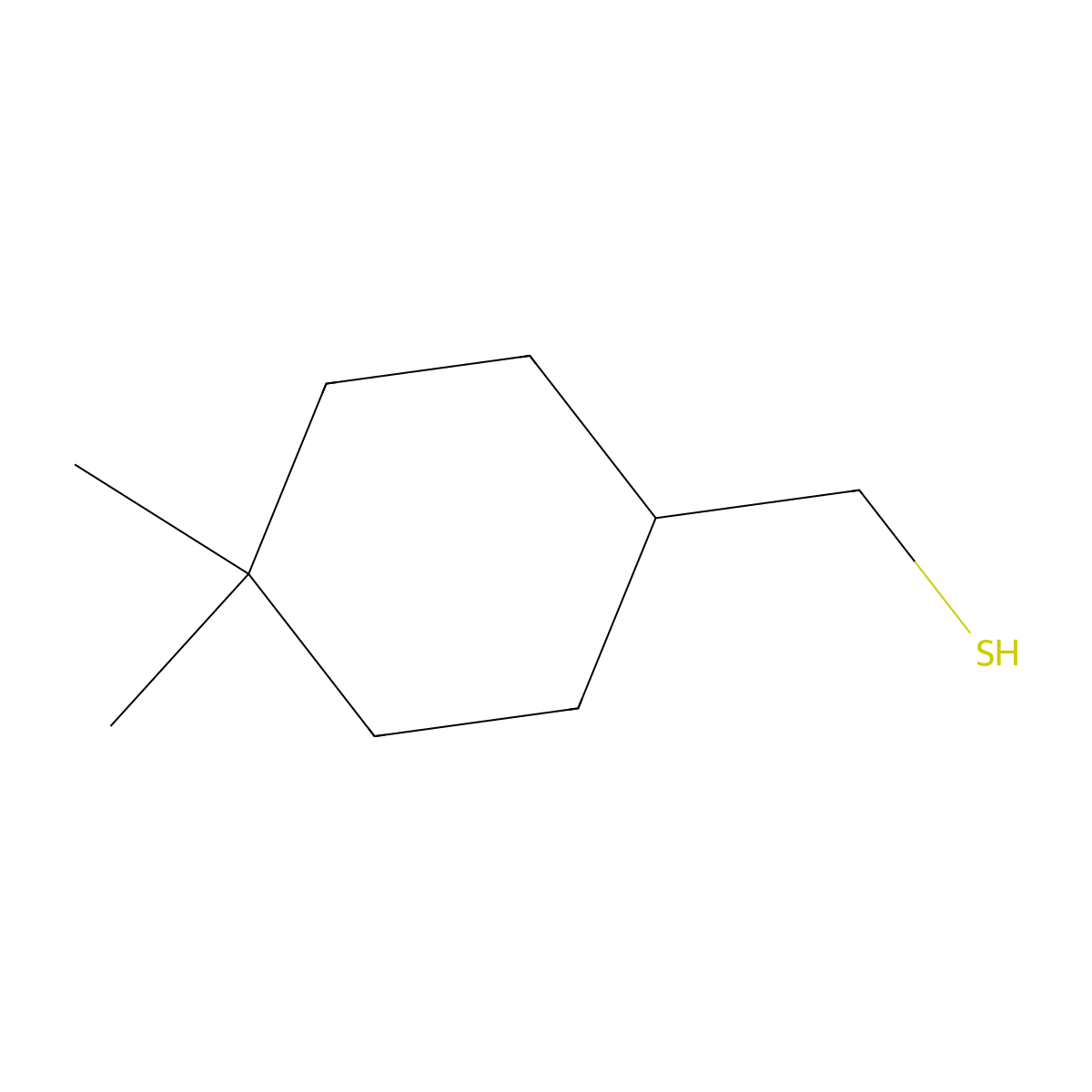 (4,4-Dimethylcyclohexyl)methanethiol molecular structure, CAS 1849391-69-0