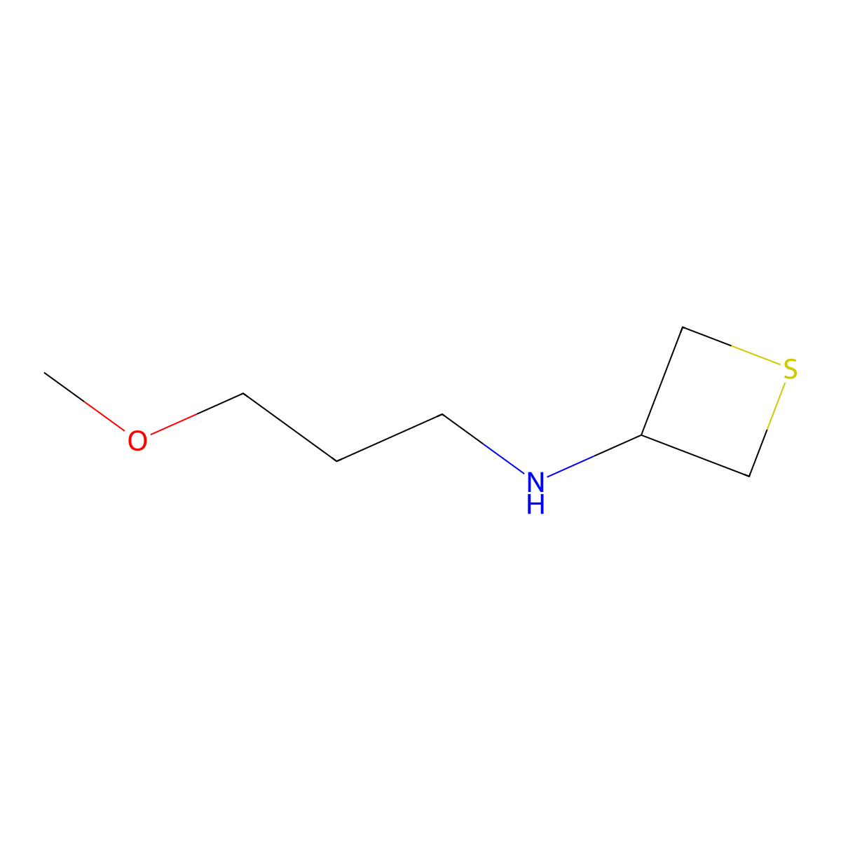 N-(3-Methoxypropyl)thietan-3-amine molecular structure, CAS 1849396-87-7