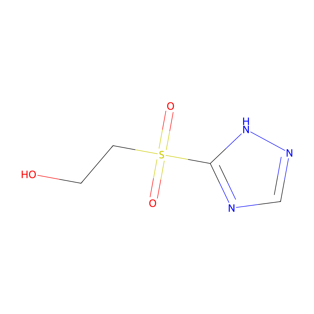 2-(4H-1,2,4-triazole-3-sulfonyl)ethan-1-ol molecular structure, CAS 1849399-49-0