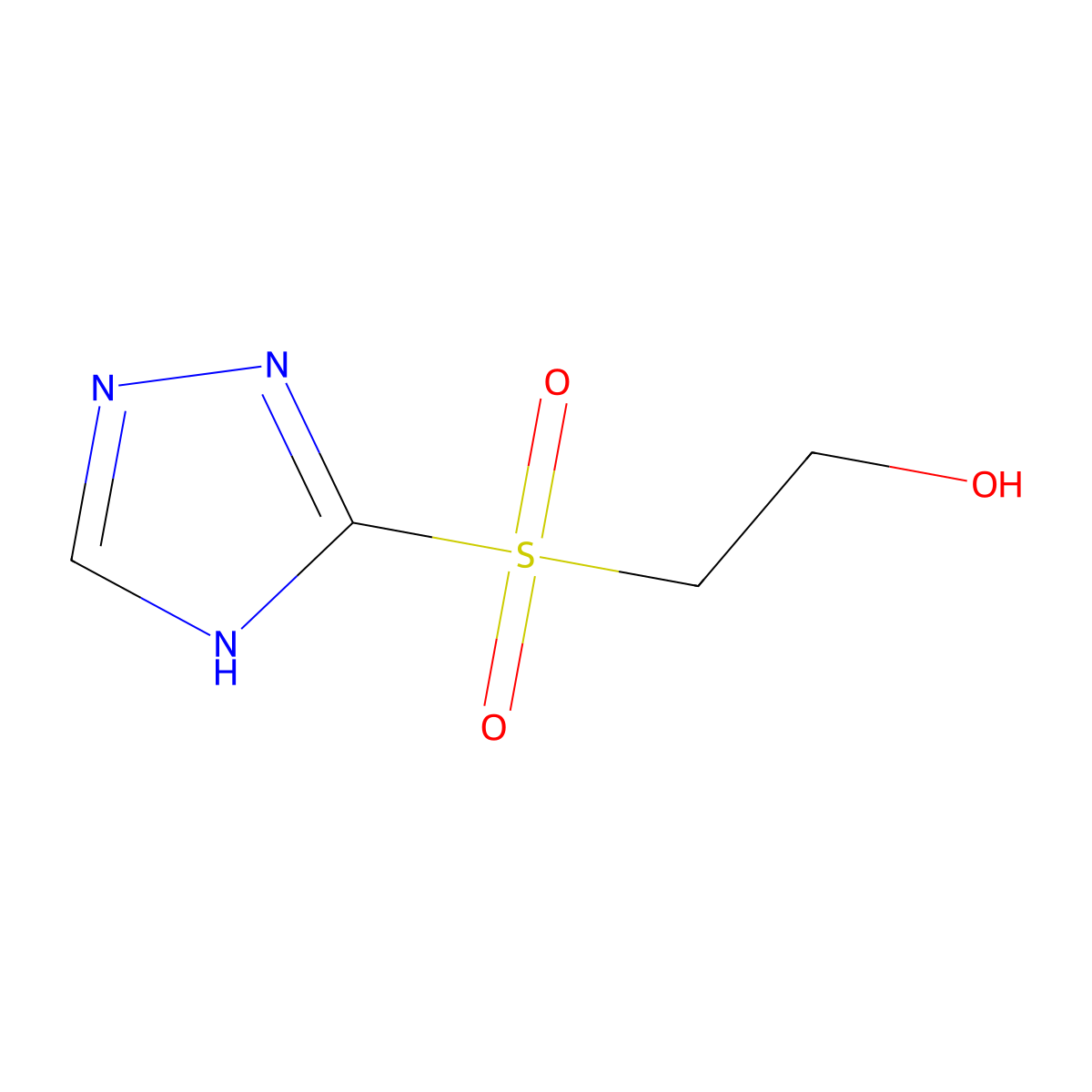 2-(4H-1,2,4-triazole-3-sulfonyl)ethan-1-ol molecular structure, CAS 1849399-49-0