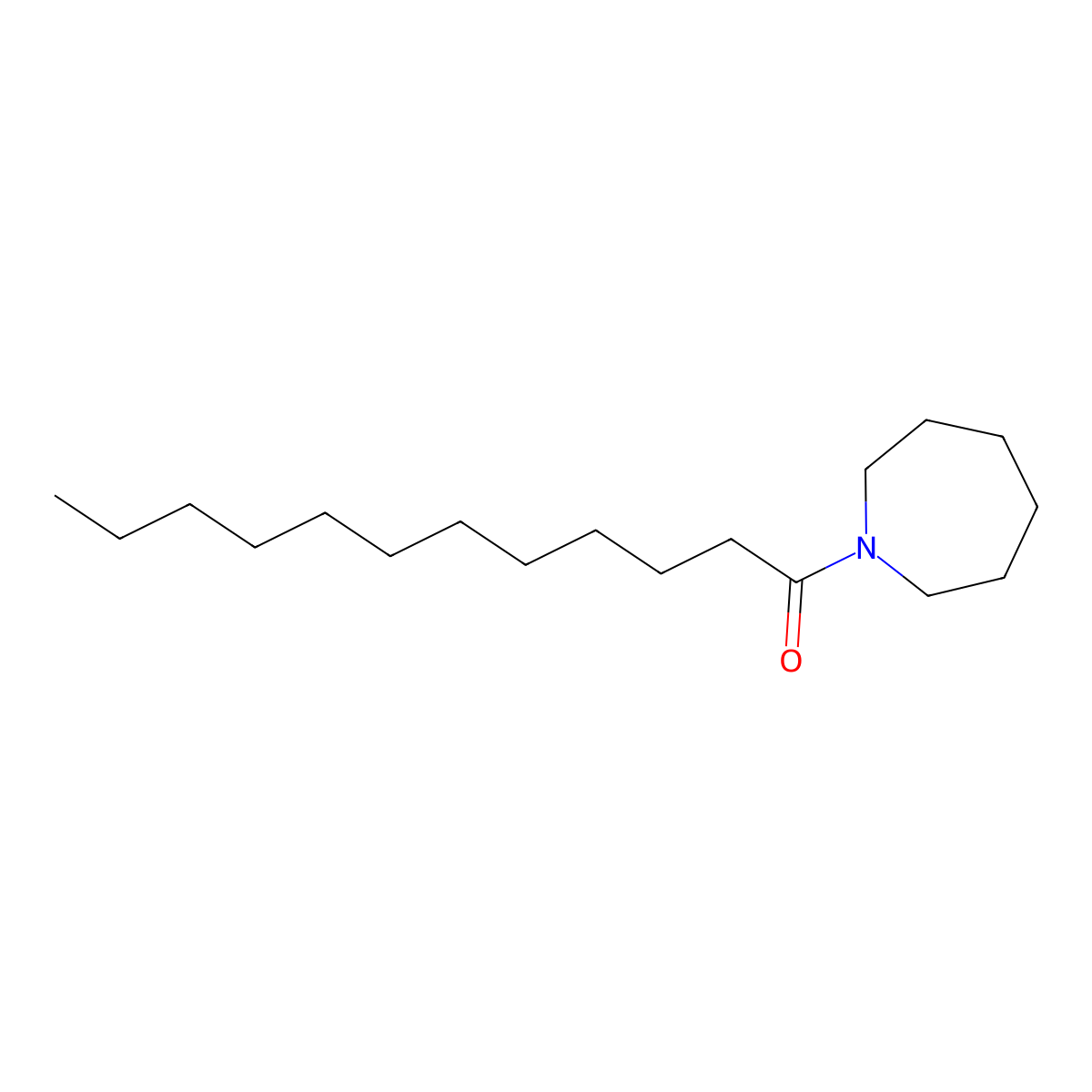 Hexahydro-1-lauroyl-1H-azepine molecular structure, CAS 18494-60-5