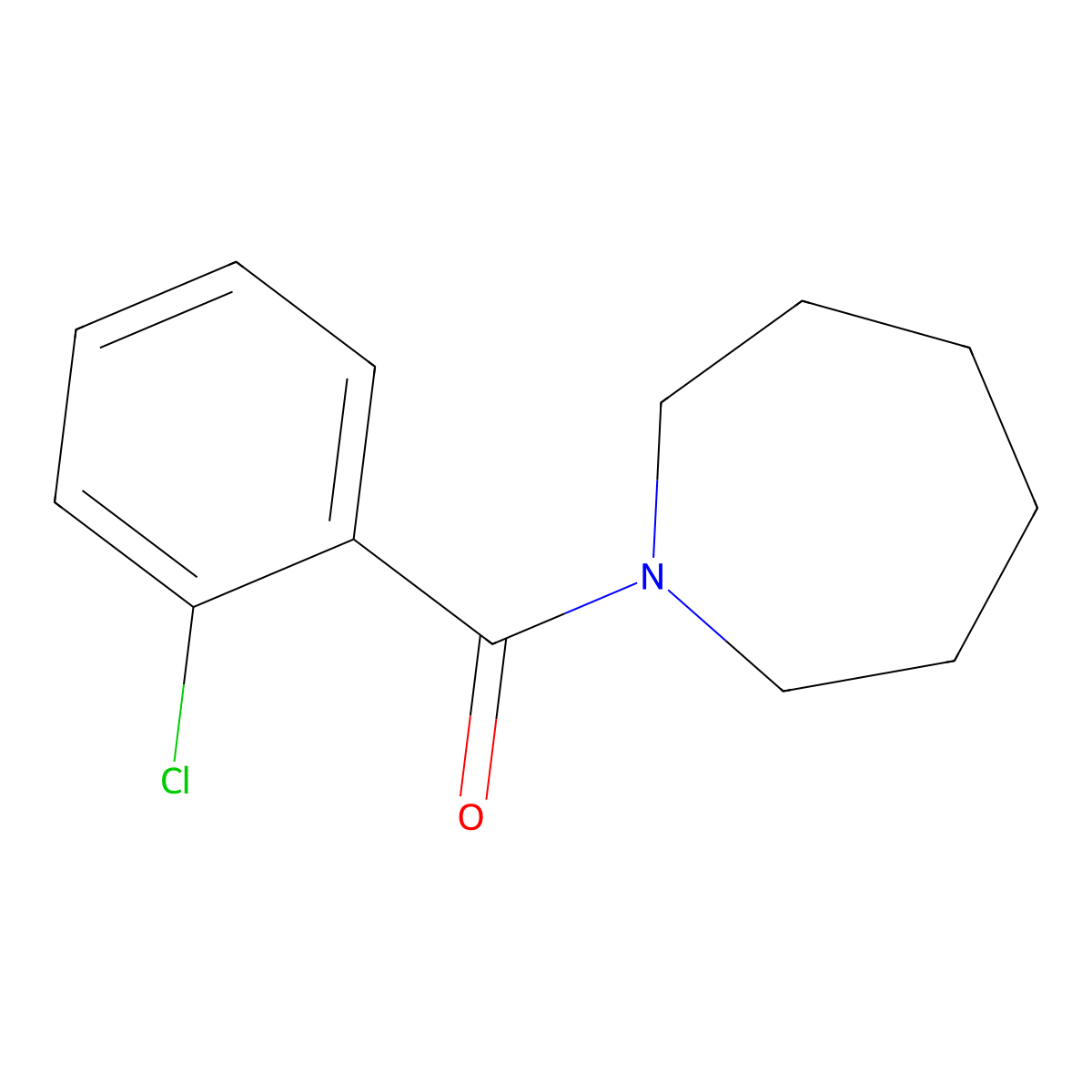 Azepan-1-yl(2-chlorophenyl)methanone molecular structure, CAS 18494-63-8
