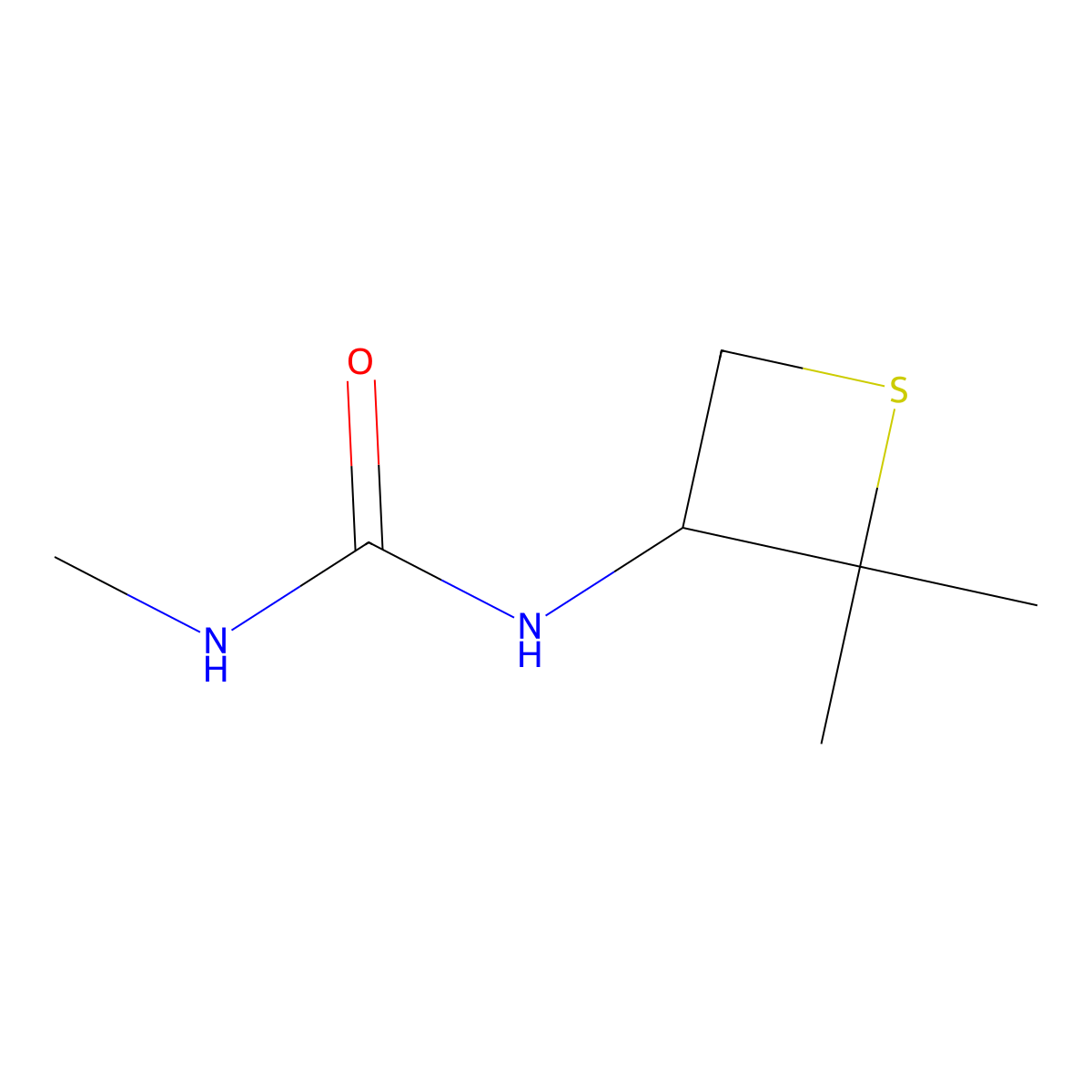 1-(2,2-Dimethylthietan-3-yl)-3-methylurea molecular structure, CAS 1849405-53-3
