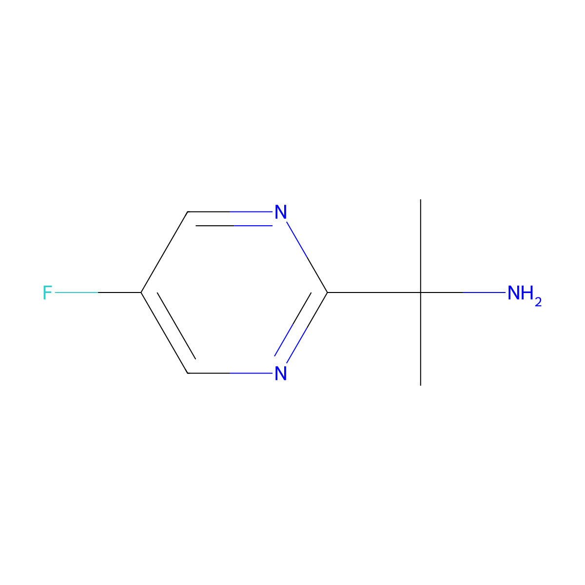 2-(5-Fluoropyrimidin-2-yl)propan-2-amine molecular structure, CAS 1849405-94-2