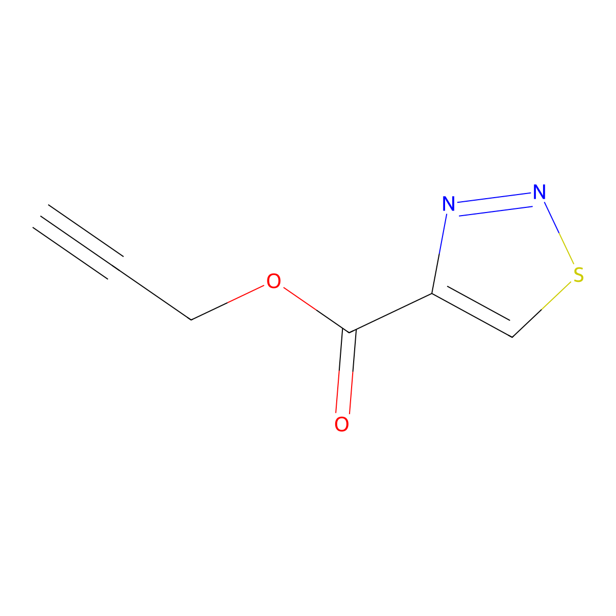 Prop-2-yn-1-yl 1,2,3-thiadiazole-4-carboxylate molecular structure, CAS 1849406-53-6