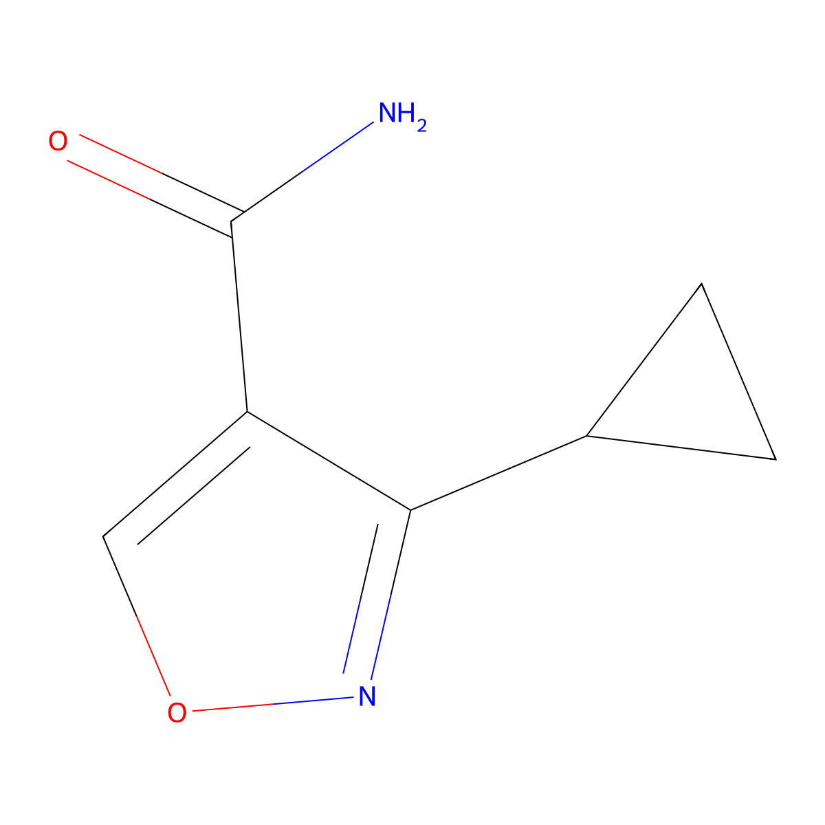 3-Cyclopropyl-1,2-oxazole-4-carboxamide molecular structure, CAS 1849407-43-7