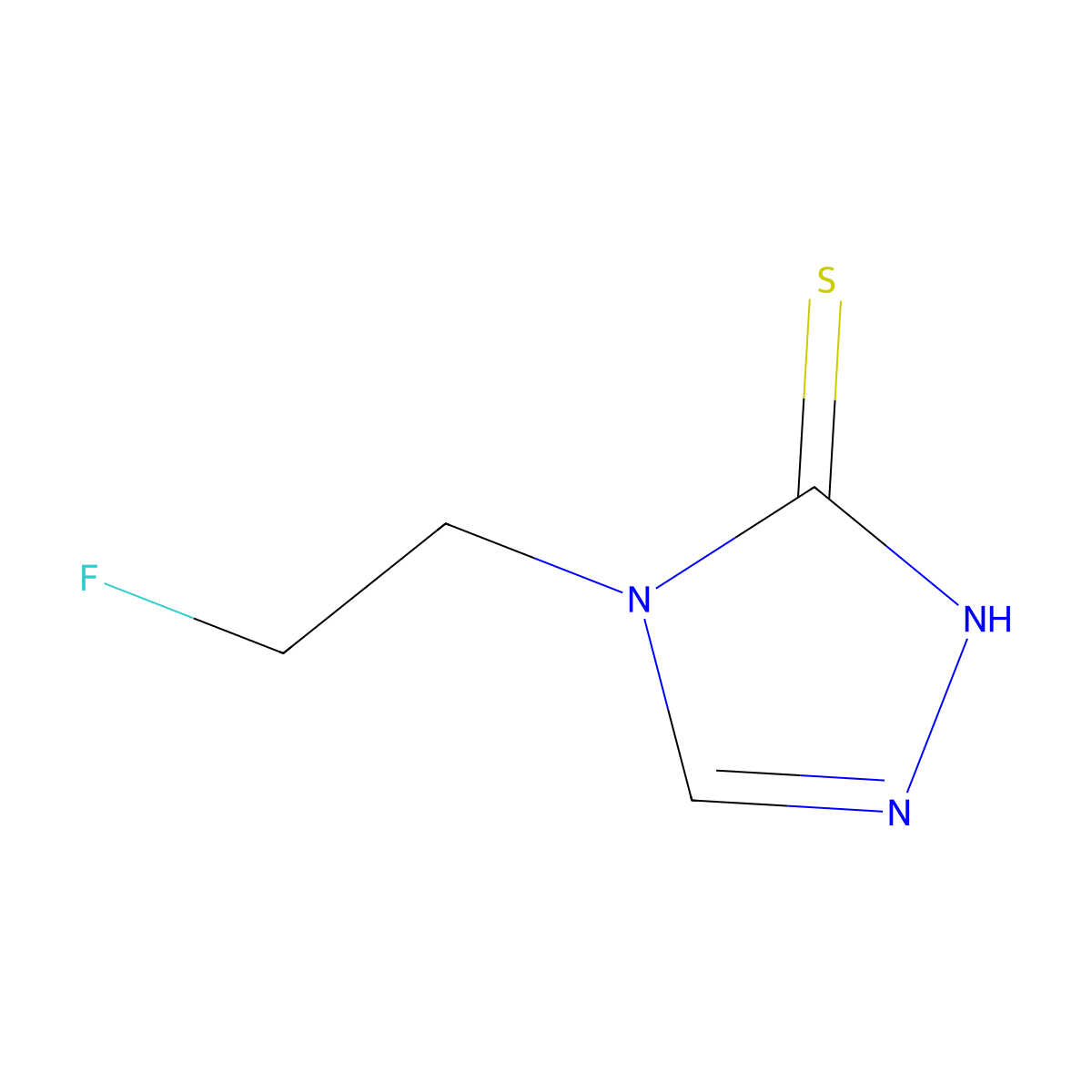 4-(2-fluoroethyl)-4H-1,2,4-triazole-3-thiol molecular structure, CAS 1849410-15-6
