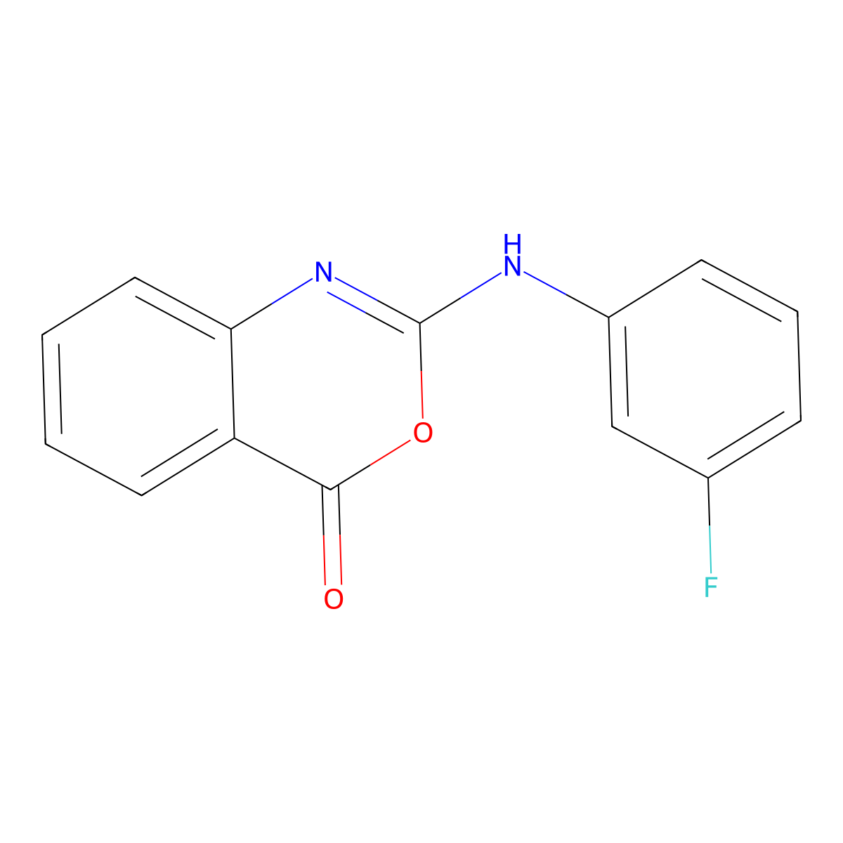 2-(3-fluoroanilino)-4H-3,1-benzoxazin-4-one molecular structure, CAS 184944-79-4