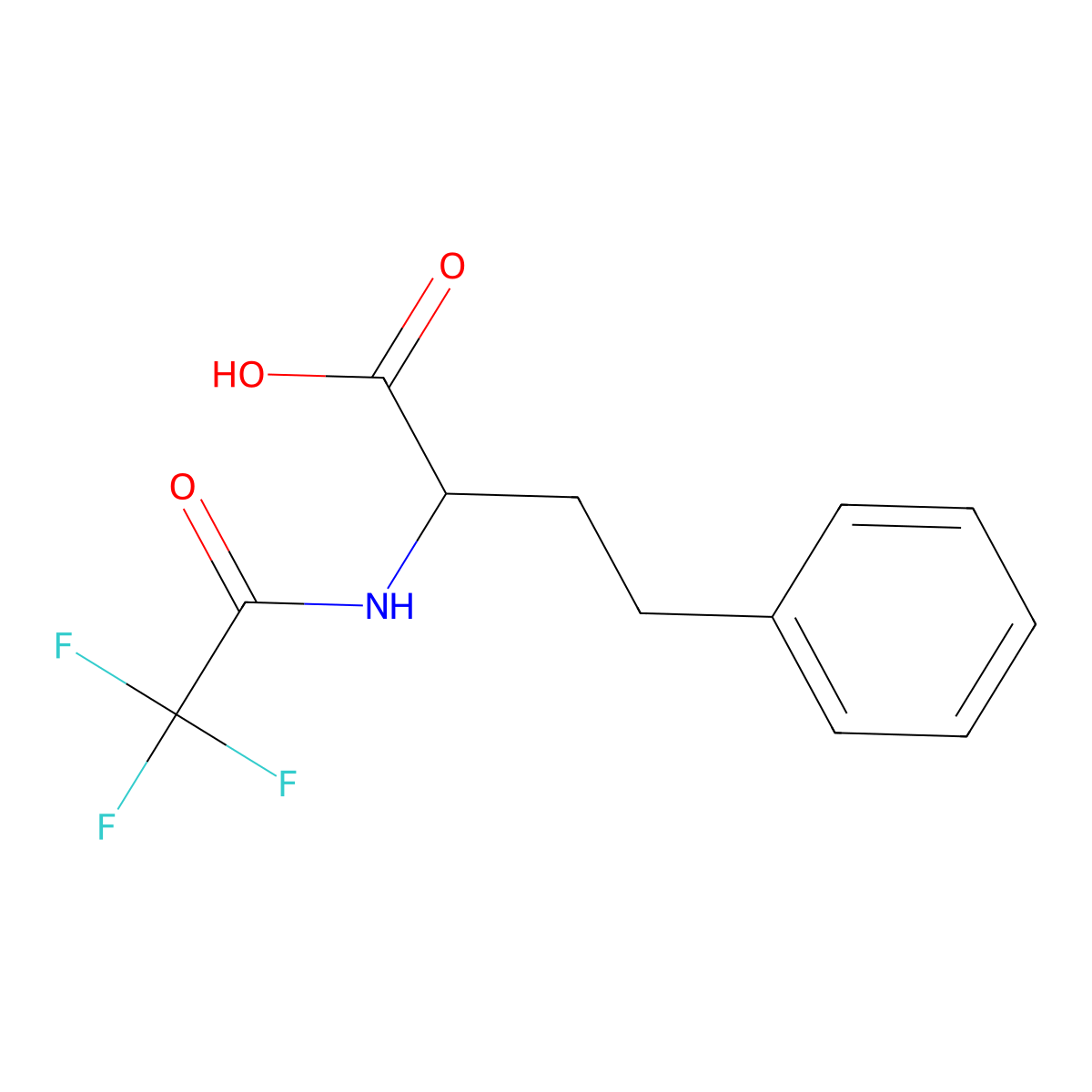 (2S)-4-phenyl-2-(trifluoroacetamido)butanoic acid molecular structure, CAS 1849471-26-6