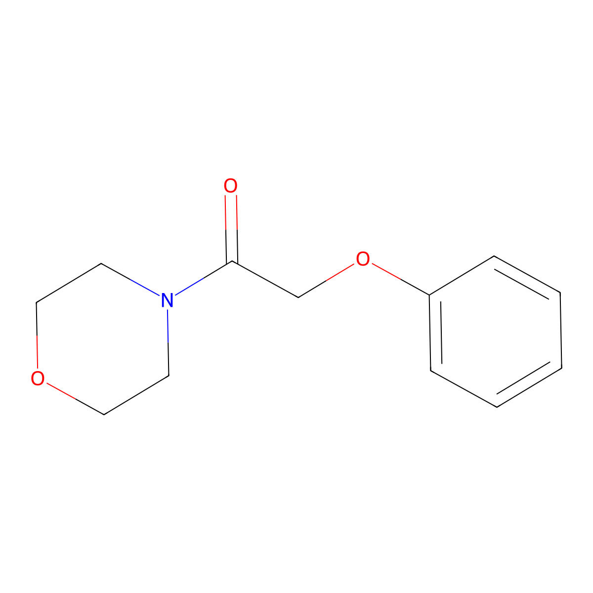 1-(Morpholin-4-yl)-2-phenoxyethan-1-one molecular structure, CAS 18495-00-6