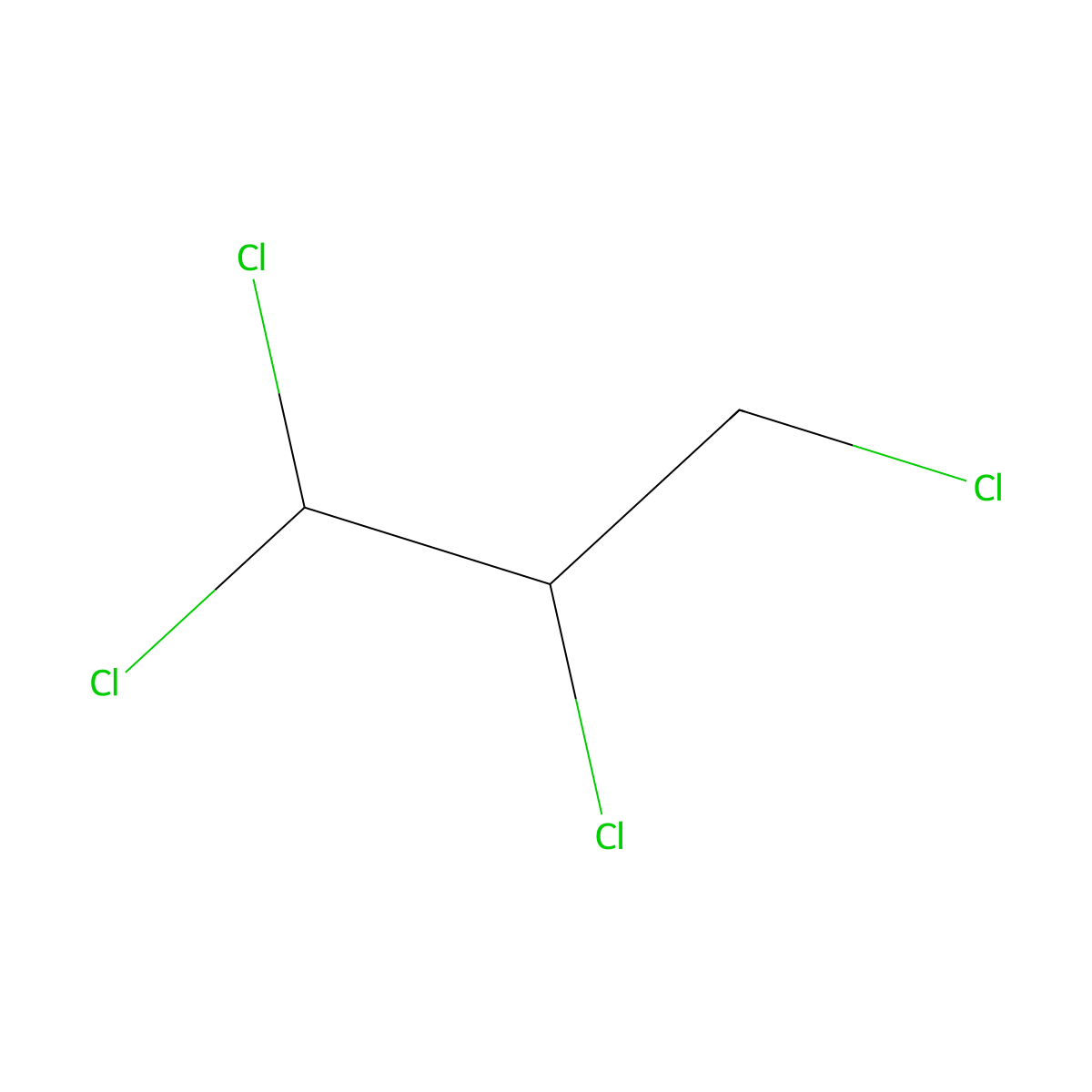 Propane, 1,1,2,3-tetrachloro- molecular structure, CAS 18495-30-2