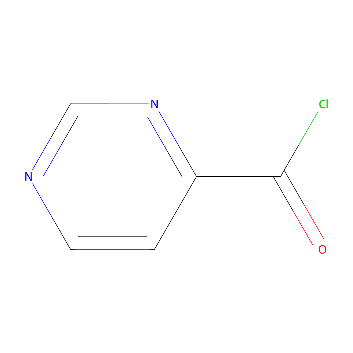 Pyrimidine-4-carbonyl chloride molecular structure, CAS 184951-32-4