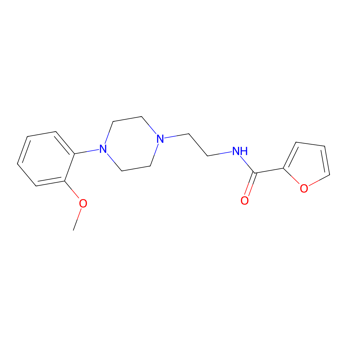 N-[2-[4-(2-methoxyphenyl)piperazin-1-yl]ethyl]furan-2-carboxamide molecular structure, CAS 184951-37-9