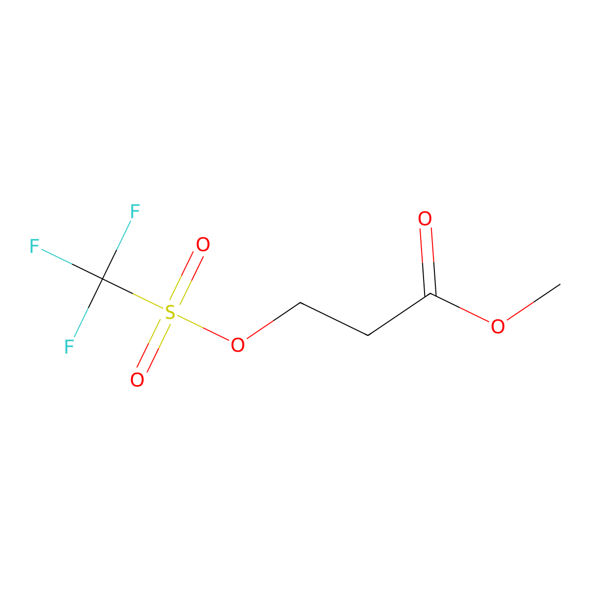 Methyl 3-(trifluoromethanesulfonyloxy)propanoate molecular structure, CAS 184951-66-4