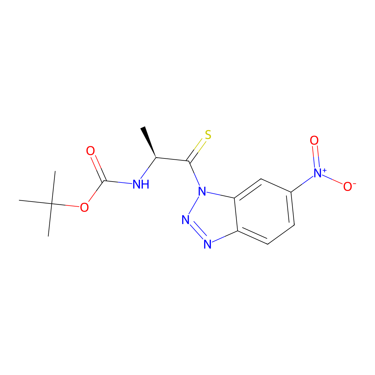 Boc-ThionoAla-1-(6-nitro)benzotriazolide molecular structure, CAS 184951-86-8