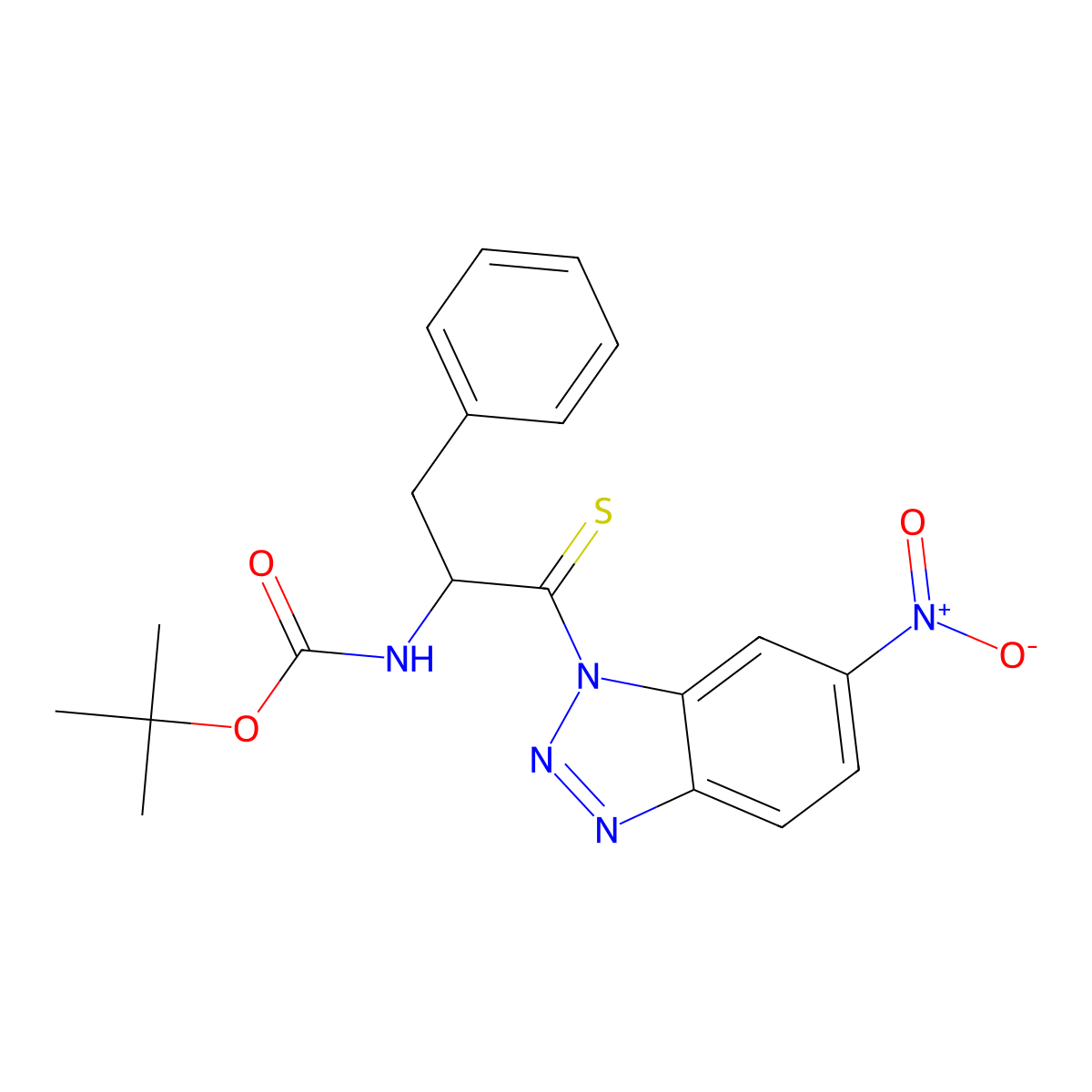 Boc-ThionoPhe-1-(6-nitro)benzotriazolide molecular structure, CAS 184951-87-9