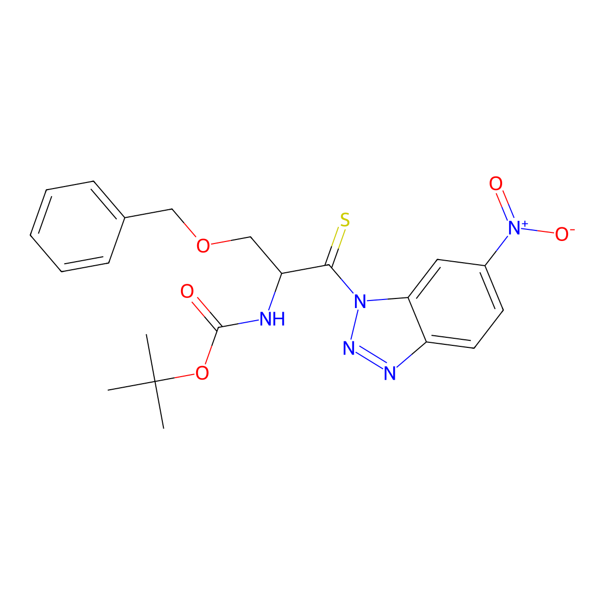 Boc-ThionoSer(Bzl)-1-(6-nitro)benzotriazolide molecular structure, CAS 184951-89-1