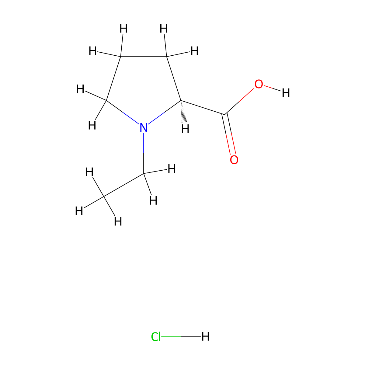 Ethyl-L-proline hydrochloride molecular structure, CAS 1849534-49-1