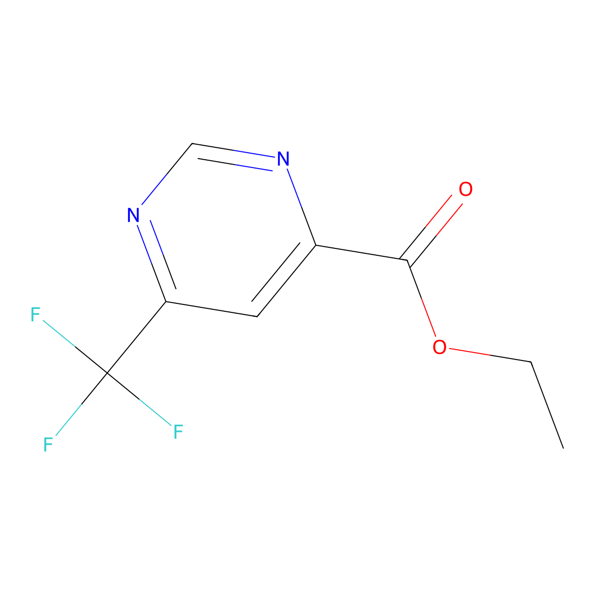 Ethyl 6-(trifluoromethyl)pyrimidine-4-carboxylate molecular structure, CAS 184956-70-5