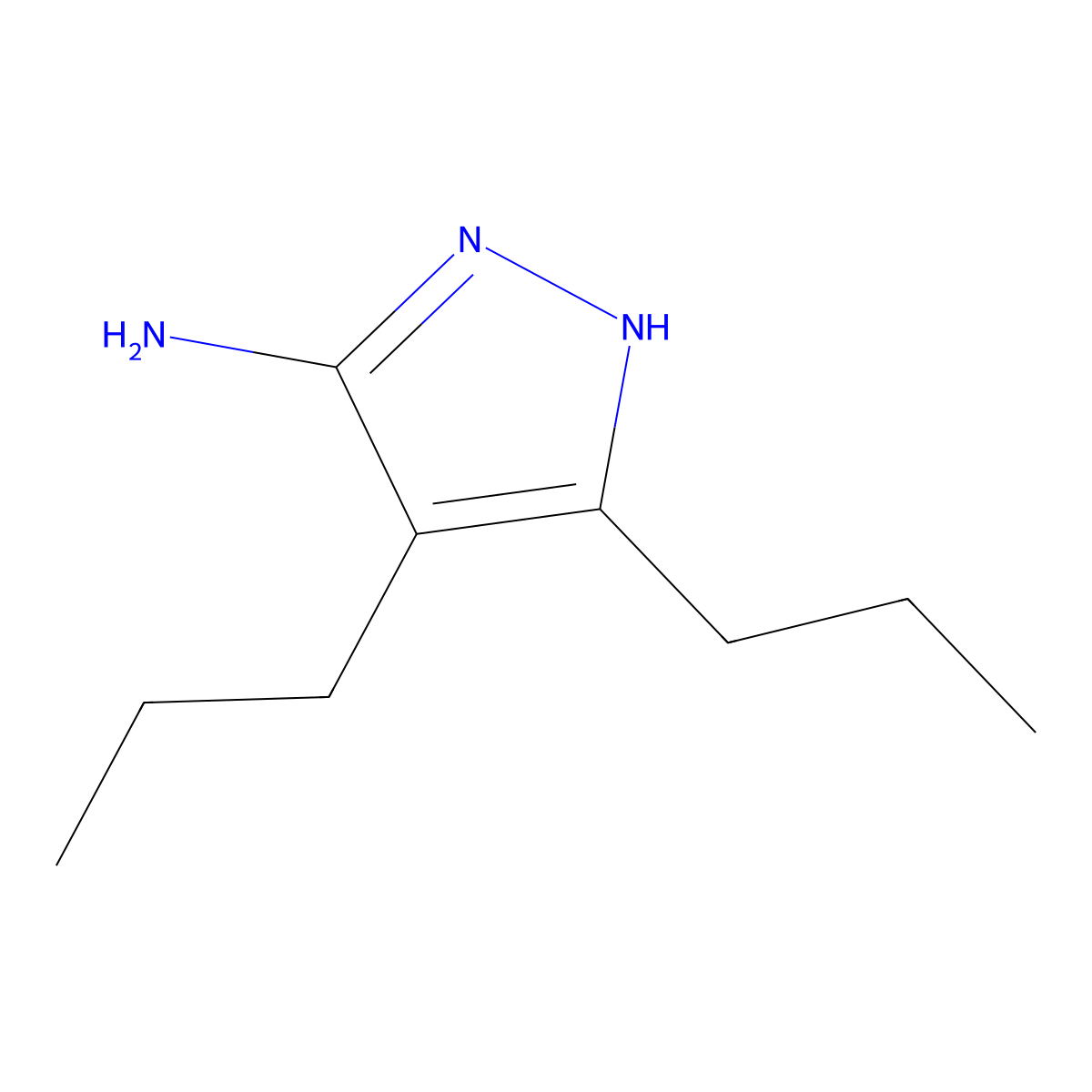 3,4-Dipropyl-1h-pyrazol-5-amine molecular structure, CAS 1849562-85-1